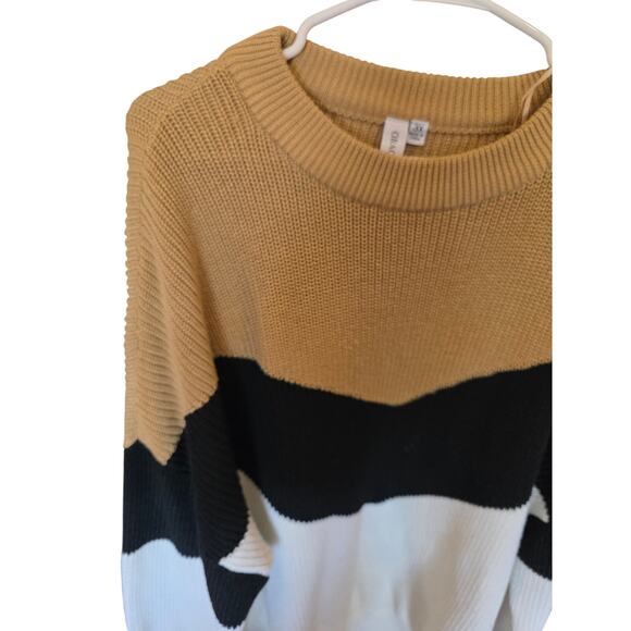 Grace & Karma Colorblock Sweater 3x Womens Plus Size Multicolor Long Sleeve - Picture 2 of 6